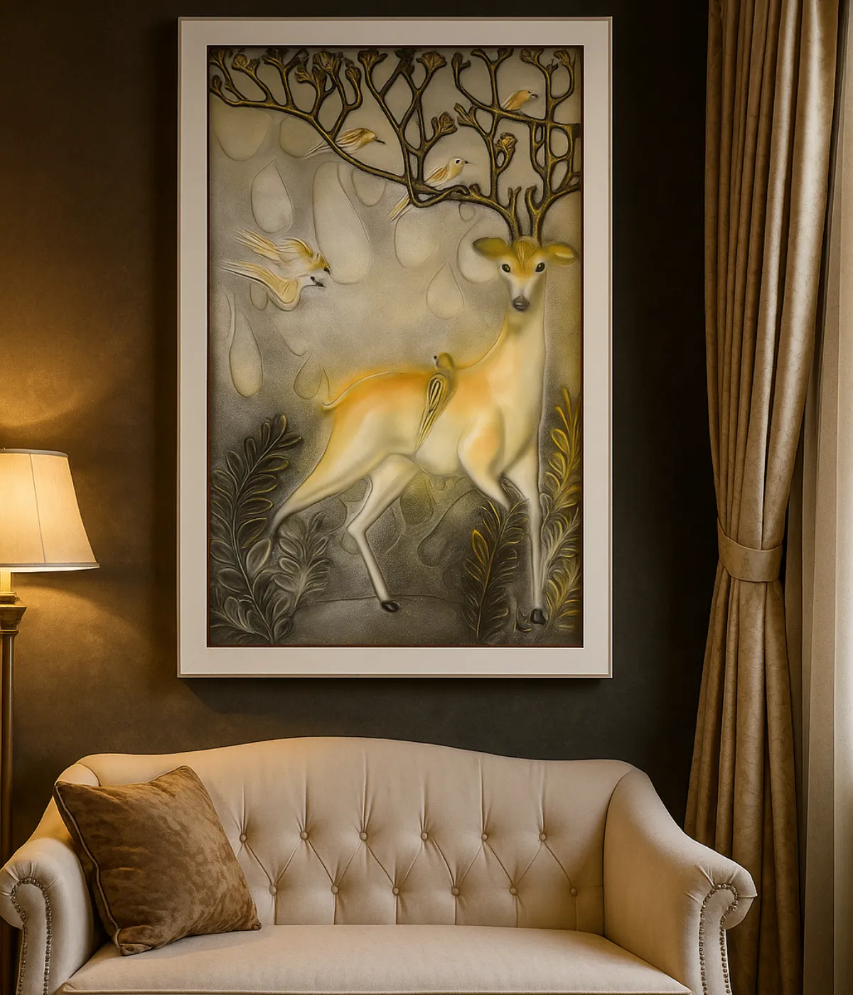 Led Deer Wall Mural