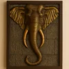 Elephants Brown Wall Mural