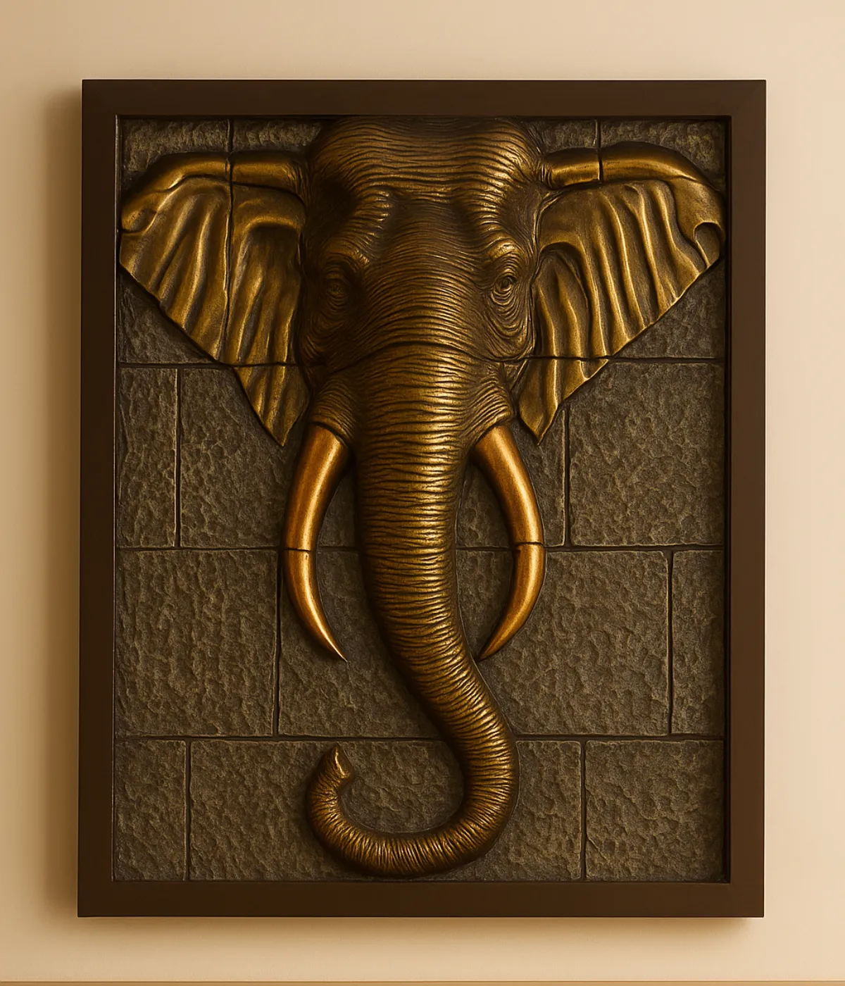 Elephants Brown Wall Mural