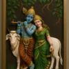 Cow Radha Krishna with Flute with Led