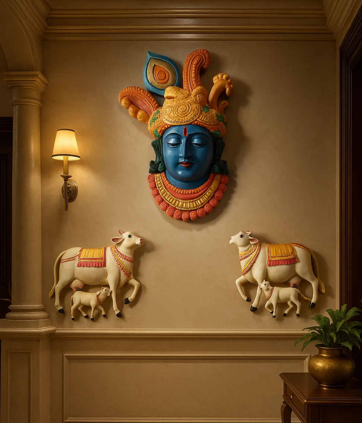 Cow Radha Krishna Led