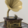 Vintage Gramophone with Brass Horn – Classic Retro Music Player & Home Décor Piece