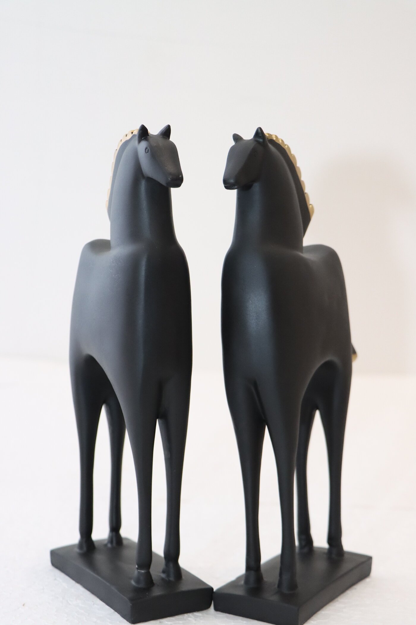 Black & Gold Premium Horse Figurines (Set of 2)