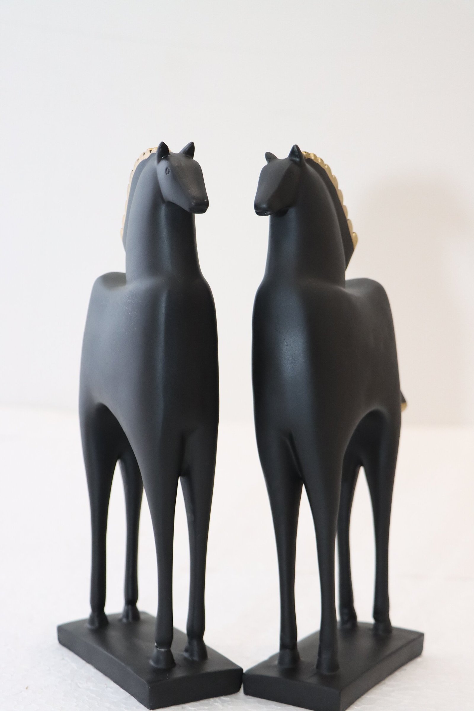 Black & Gold Premium Horse Figurines (Set of 2)