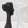Black & White Modern Art Bust Showpiece (Set of 2)