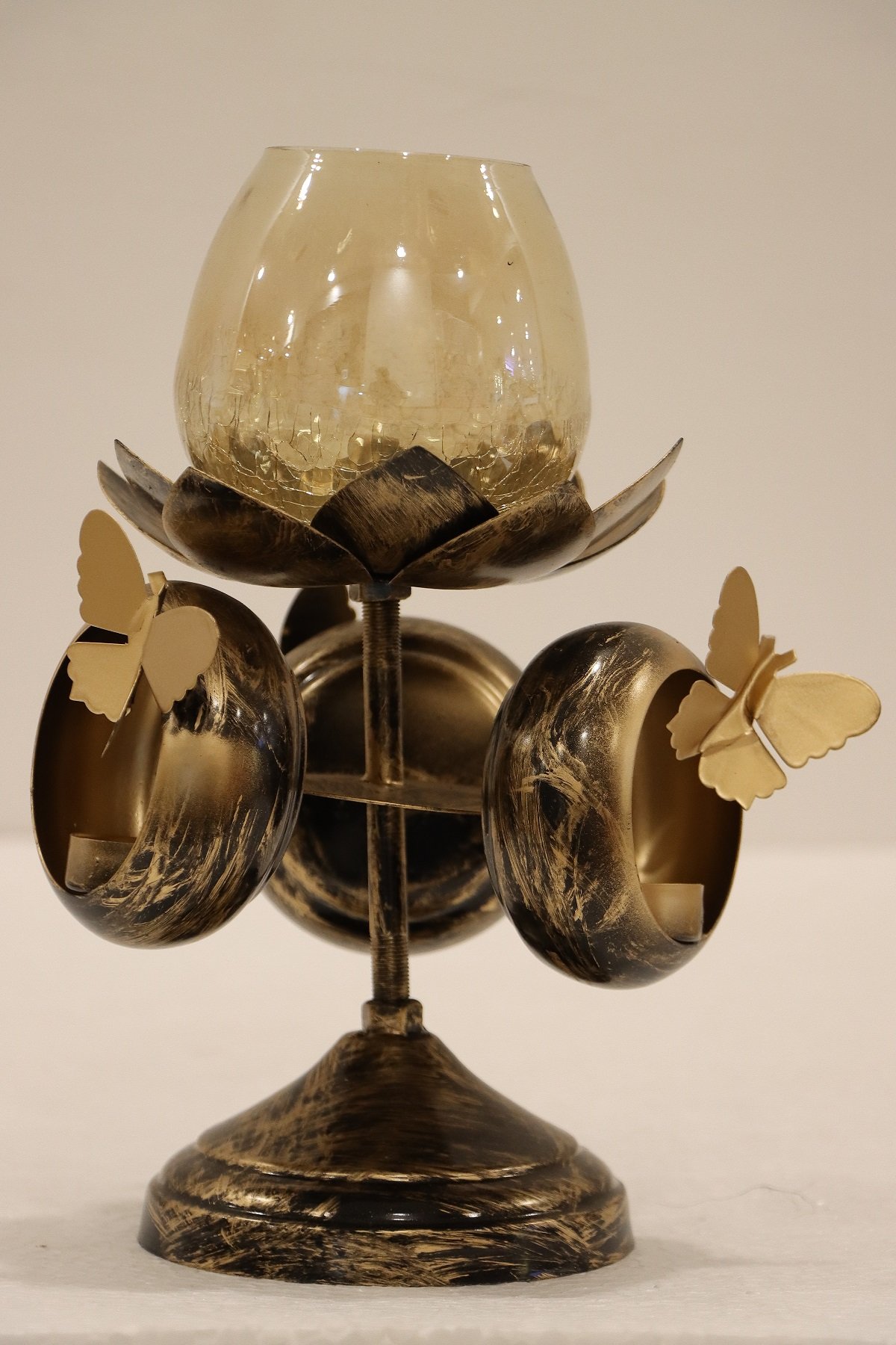 Butterfly Lotus Harmony Tealight Candle Holder