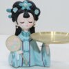 Elegant Girl Figurine Decorative Tray Holder