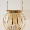 Golden Metal Cage Candle Holder Lantern