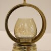 Premium Golden Reindeer Ring Tealight Candle Holder with Crackle Glass