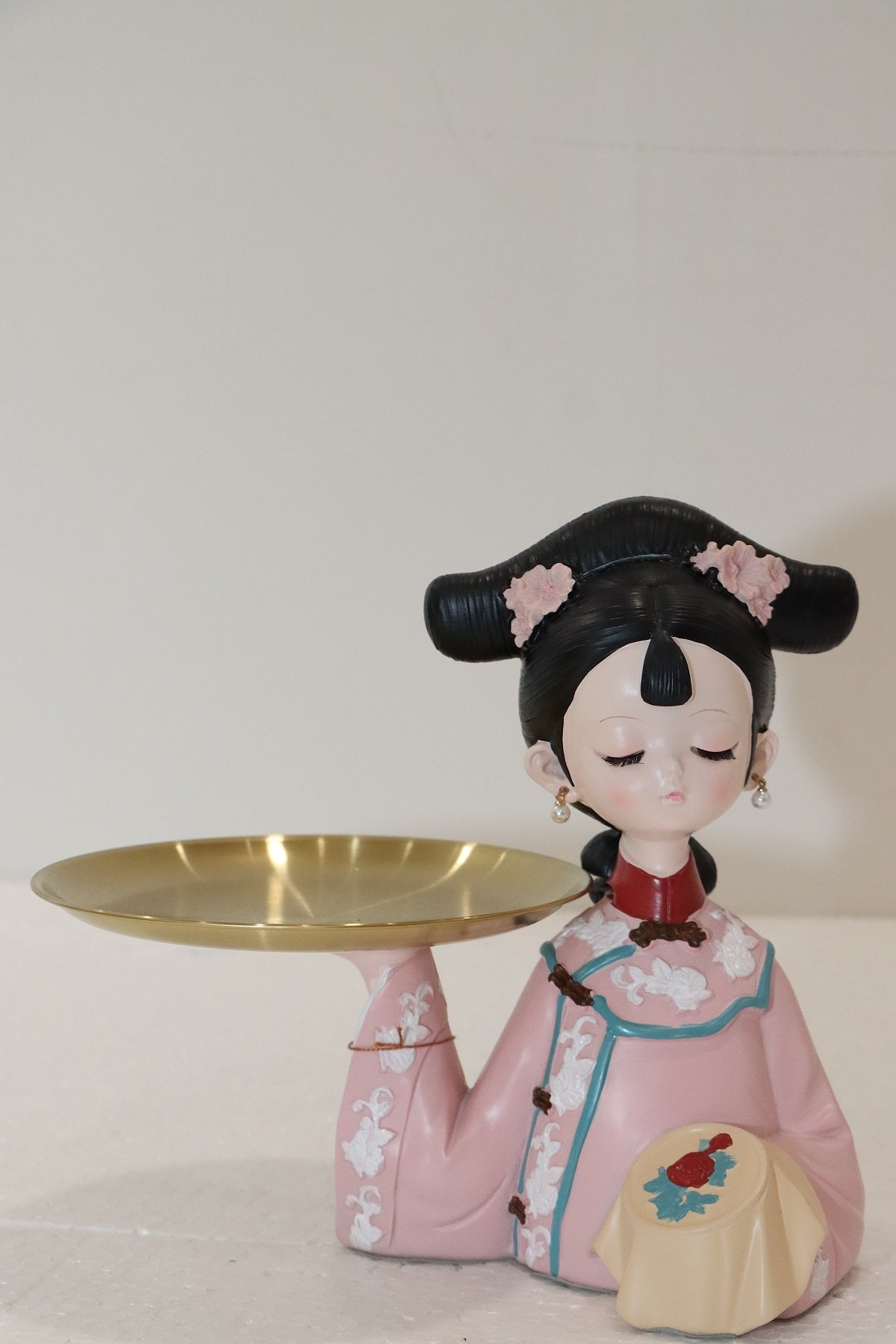 Princess Girl Figurine Decorative Tray Holder