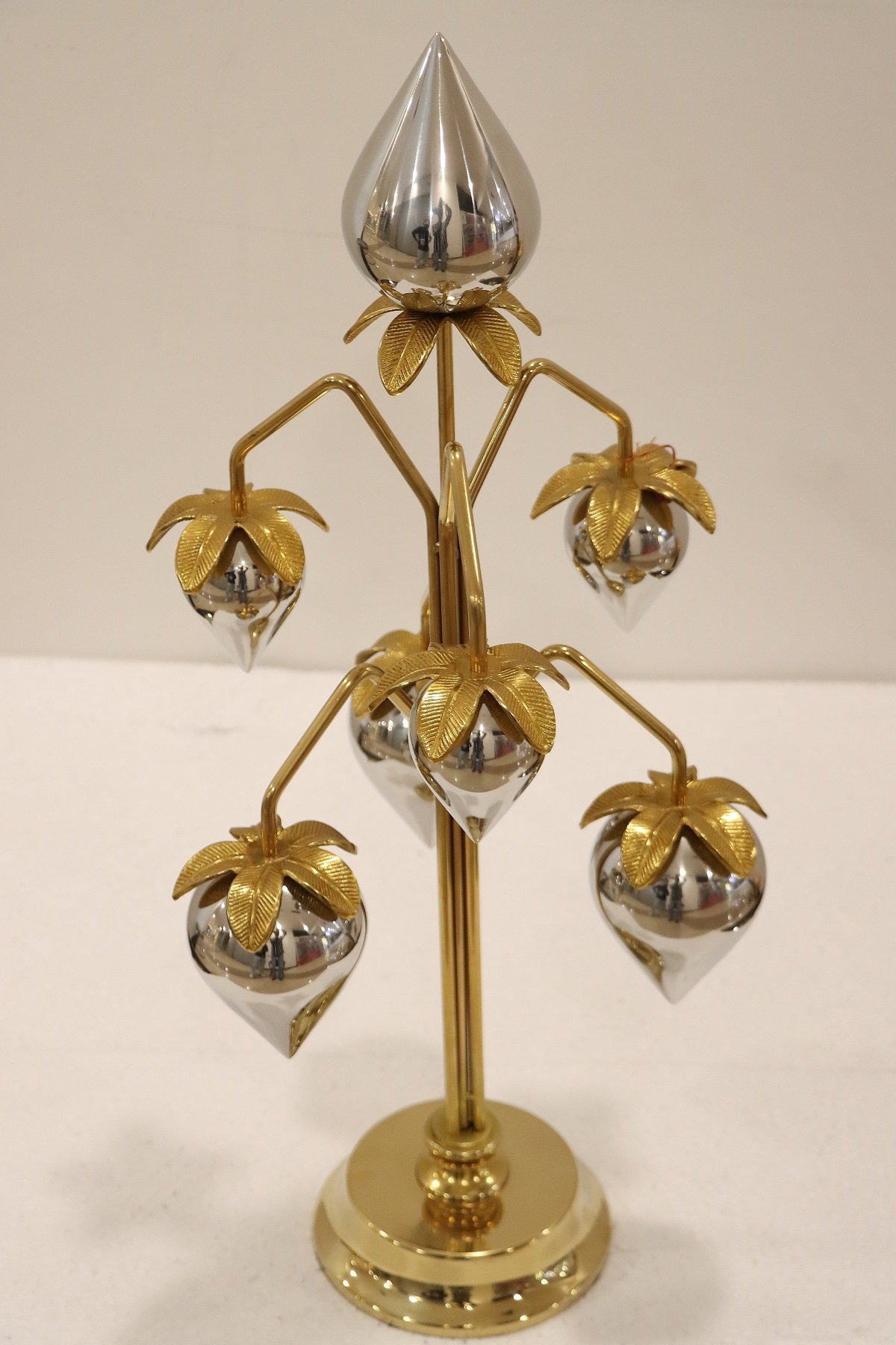 Silver & Gold Strawberry Tree Decorative Showpiece