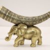 Tribal Horn Elephant Decorative Showpiece