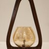Wooden Frame Glass Candle Holder